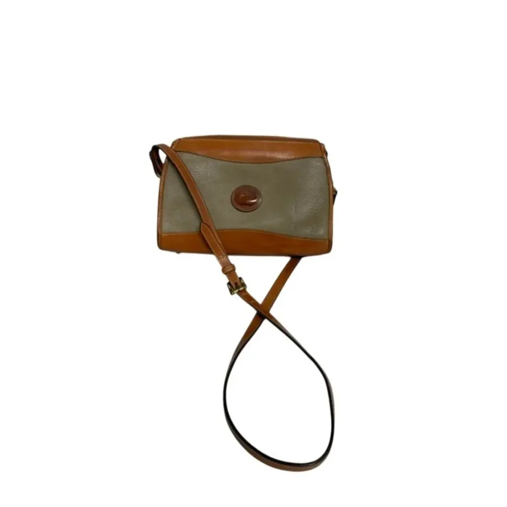 Dooney & Bourke Vintage Classic Zip Top Shoulder Crossbody Handbag Leather 90s